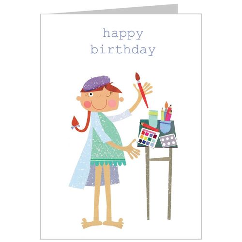 TB03 Artist Happy Birthday Card