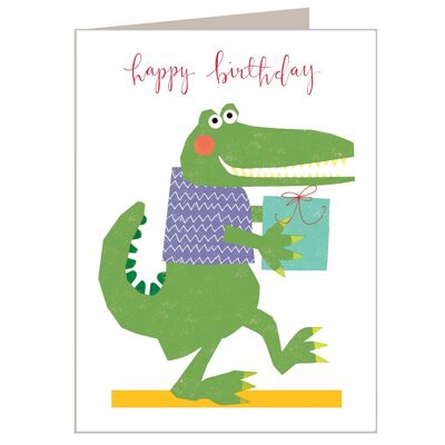 Tarjeta del feliz cumpleaños del mini cocodrilo KTW16