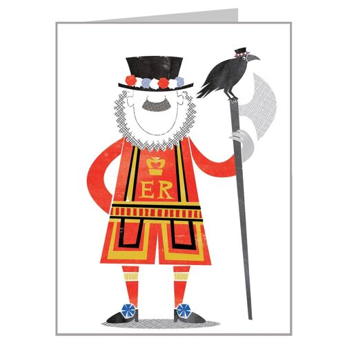 LN03 Mini Beefeater Greetings Card