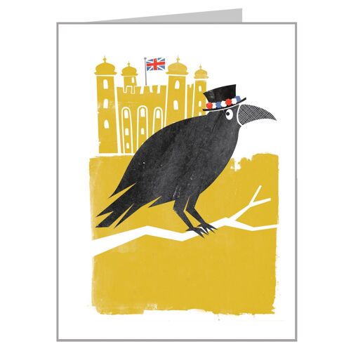 LN05 Mini Raven Greetings Card