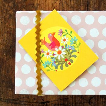 Carte Mini Oiseau Jaune TW14 2