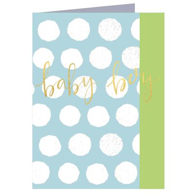 TW19 Mini Baby Boy Card with Gold Foiling