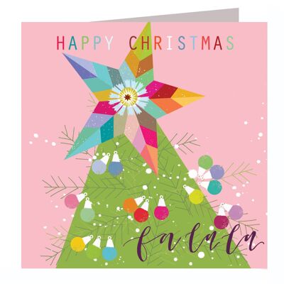 XX04 Christmas Tree Top Star Card