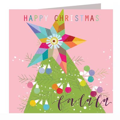 XX04 Biglietto stella superiore albero di Natale