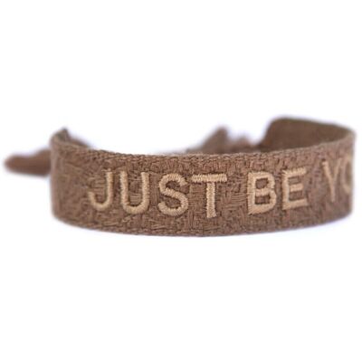 Geweven armband just be you taupe