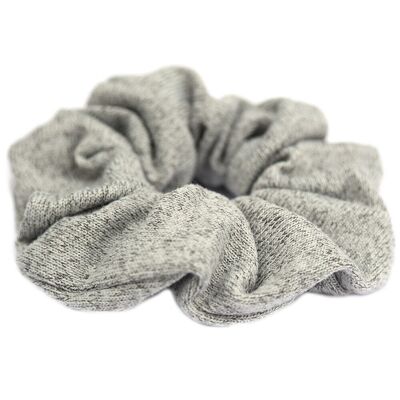 Scrunchie knitted gray melee