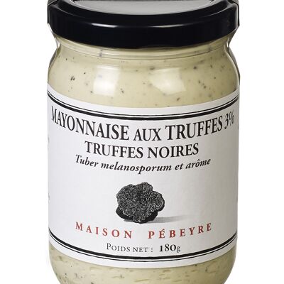 MAYONNAISE MIT SCHWARZEN TRÜFFELN 3% (Tuber melanosporum) 180 g