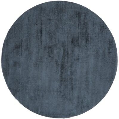 Tappeto in viscosa rotondo blu scuro ø200 cm, SKU231