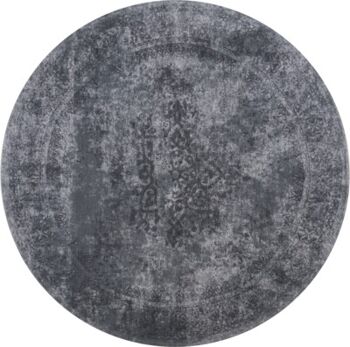 Tapis Juud Rond Gris/Noir ø160 cm, SKU258