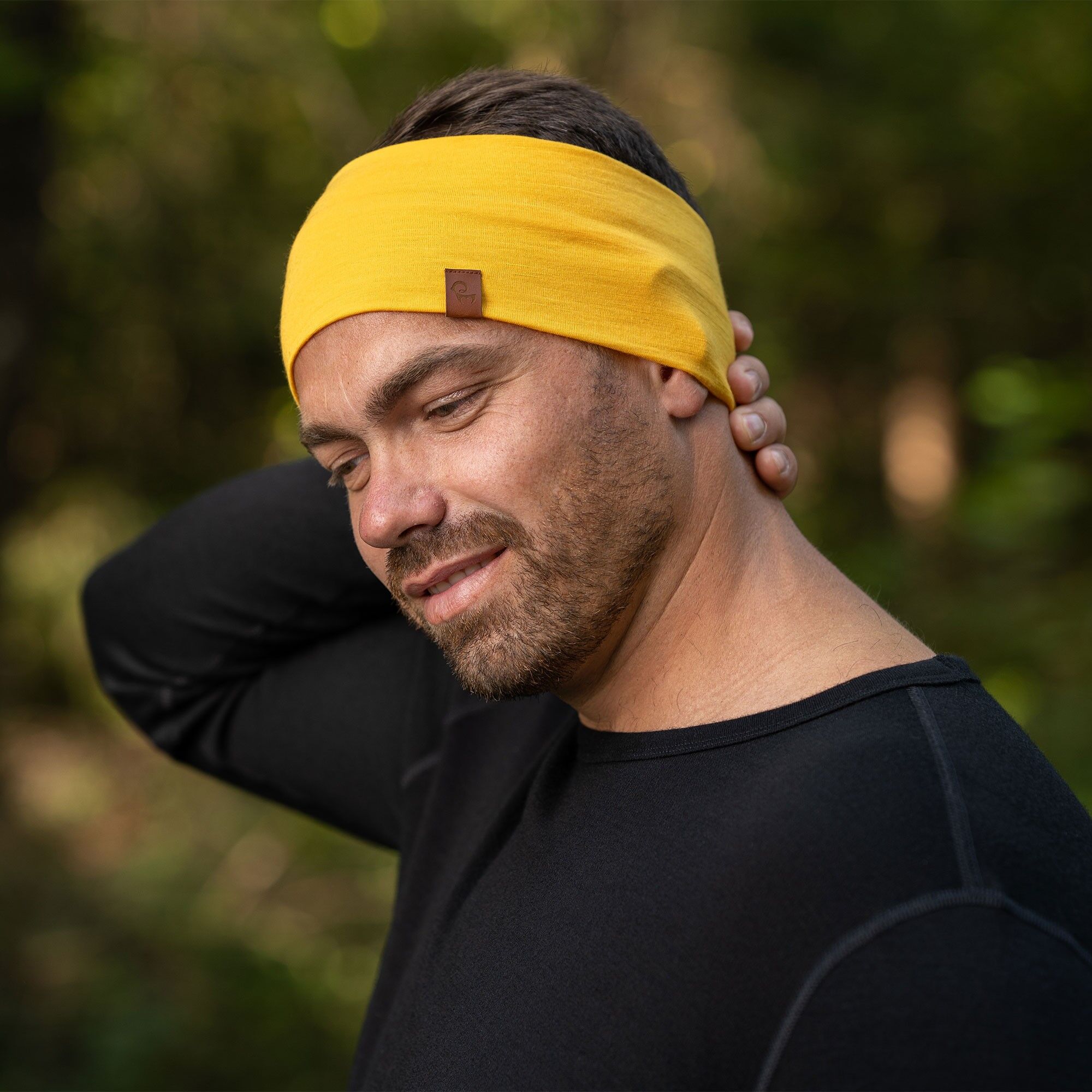 Fascia per capelli da uomo in lana merino Power Mango da 160 g/mq