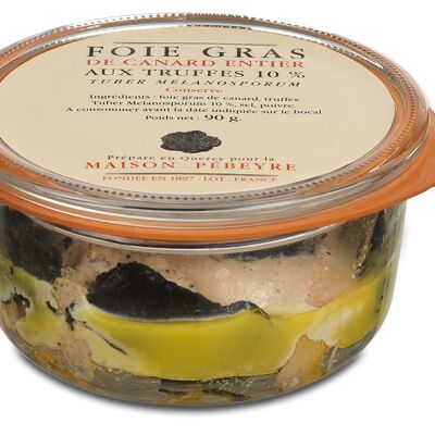 FOIE GRAS D'ANATRA INTERO 10% TARTUFO tuber melanosporum 90g