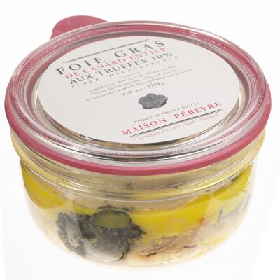 FOIE DE PATO ENTERO GRAS 10% TRUFA tuber melanosporum 180g