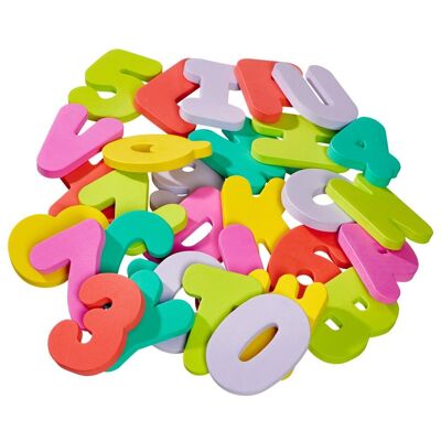 SPLASH set alfabeto e numeri giocattolo da bagno (36 pezzi)