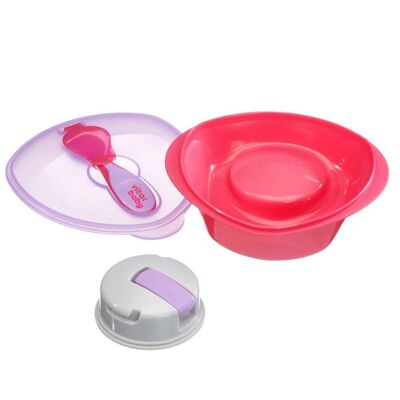 NOURISH power™ suction bowl set - Fizz (bowl, lid & spoon)