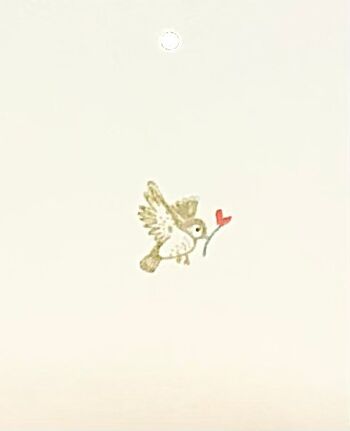 Carte fleur - coeur d'oiseau
