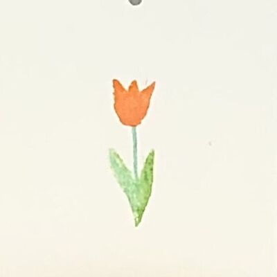 Tarjeta de flores - tulipán