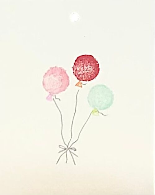 Bloemenkaartje - balonnen