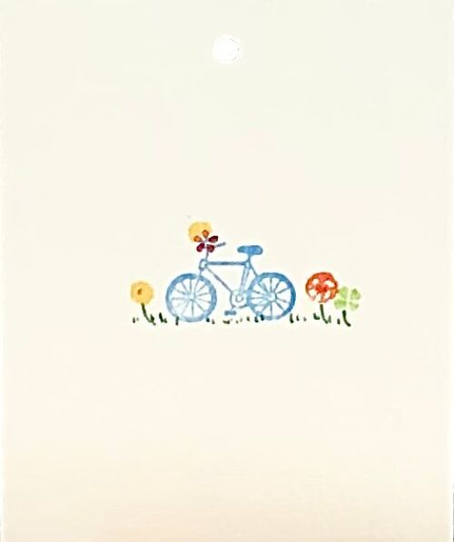 Bloemenkaartje - fiets