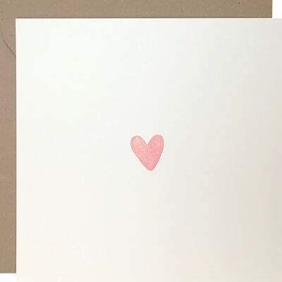 Card Heart Pink
