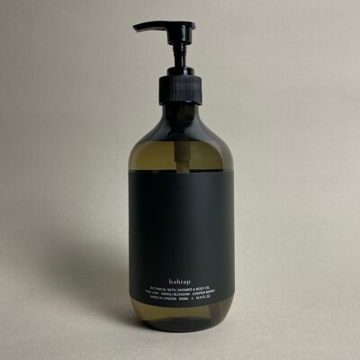 Botanical Bath, Shower & Body Oil 500mL – Vetivert Root Patchouli Cedarwood