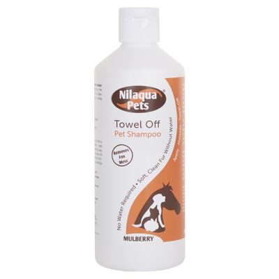 Nilaqua Mulberry Pet Towel-off Shampooing 500 ml chiens, chats et lapins