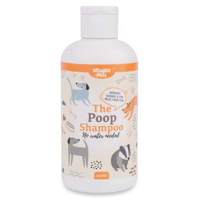 Nilaqua Pets Poop Shampoo - Towel-off Shampoo 240ml Fox Poo, Badger Poo and all the stinky stuff