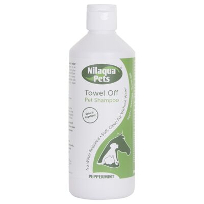 Nilaqua Natural Flea & Tick Repellent Towel-Off Shampooing pour animaux de compagnie 500 ml