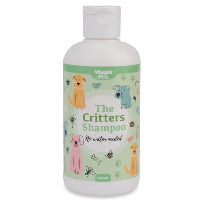 Nilaqua Pets Critters 240 ml - Champú repelente natural para mascotas, fácil de limpiar, contra pulgas y garrapatas