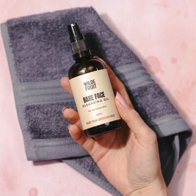 Bare Face Cleansing Oil & Makeup Remover - With Pump - Without Bamboo Flannel