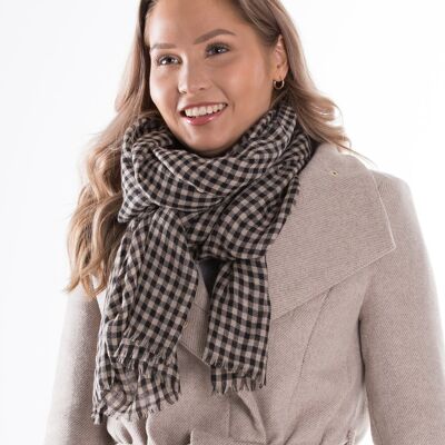 SCARF - LASESSOR - MANNA Black - WOOL SCARF