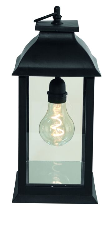 Ampoule Lanterne à piles A60, carrée noire 1
