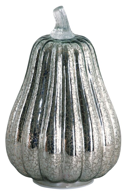 Battery Glass Pumpkin silver Pear, 6pdq