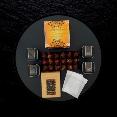 Coffret thés noirs et chocolat