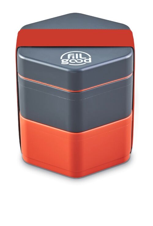 Grande Boite à déjeuner 'Bento' - Rouge Corail - Fillgood - Made in France