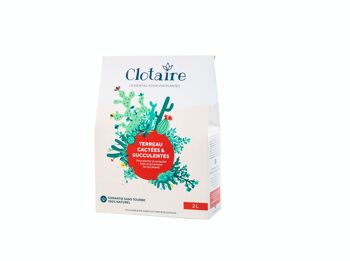 Terreau Cactées et Succulentes 2L - Clotaire 2