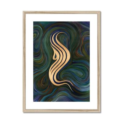 Allah Swirl - 18"x24" - Natural Frame