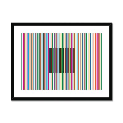 Barcode - Colours - 24"x18" - Black Frame