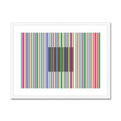 Barcode - Colours - 24"x18" - White Frame