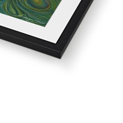 Muhammad (P.B.U.H) Swirl - 28"x28" - White Frame