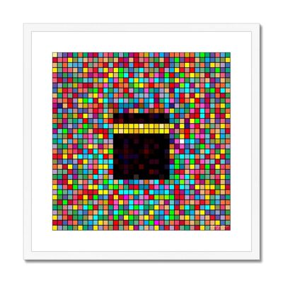 Digital Diversity Pixels - 20"x20" - White Frame