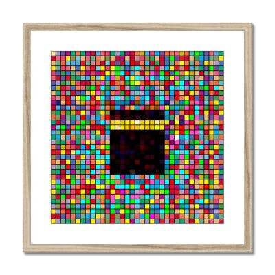 Digital Diversity Pixels - 20"x20" - Natural Frame