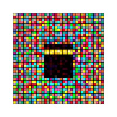 Digital Diversity Pixels Fine Art Print - 24"x24"