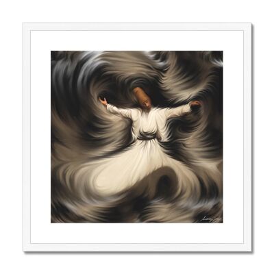 Sufi 2 - 20"x20" - White Frame