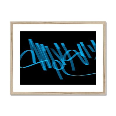Digital La Ilaha Ilallah - 24"x18" - Natural Frame
