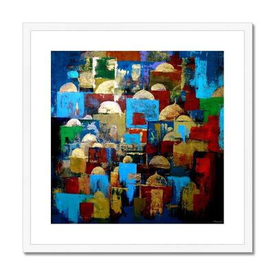 Domed Dwellings - 20"x20" - White Frame