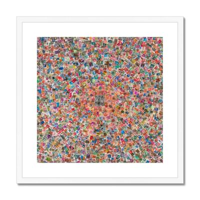Geographical Diversity - 20"x20" - White Frame