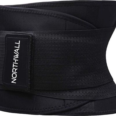 Northwall Back Brace for Lower Back - Black - L