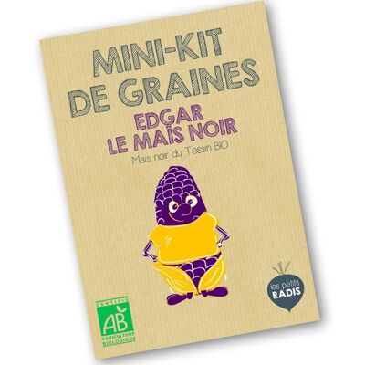 Mini kit de graines BIO d'Edgar le maïs noir