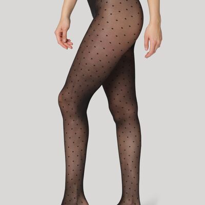 Pernille Dots 20 denier - Black