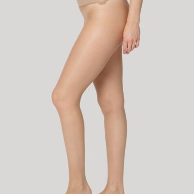 Dear Denier Sustainable Erika Seamless 15 Denier Tight, Medium Nude